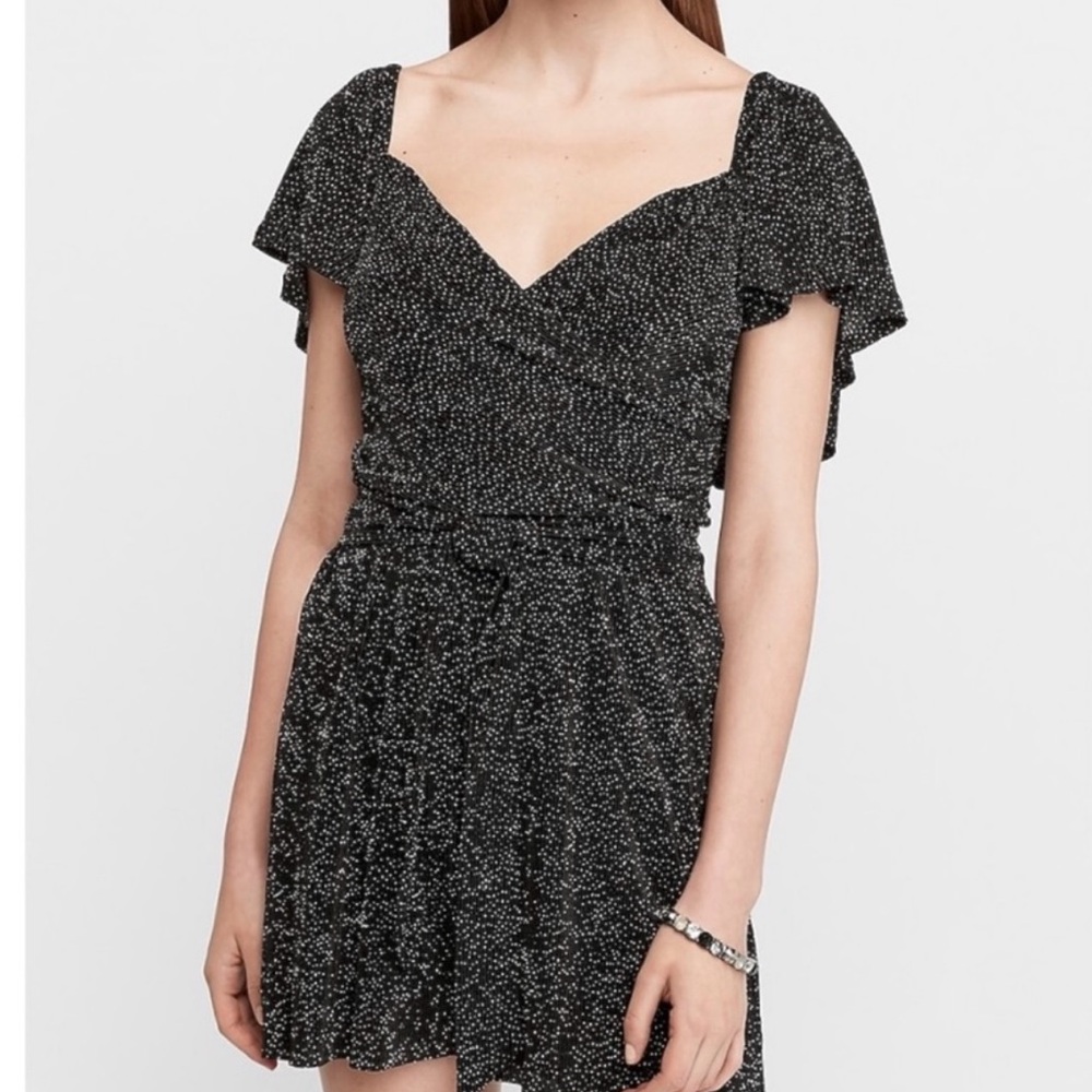 EXPRESS PLEATED SHIRT ROMPER XL NWT